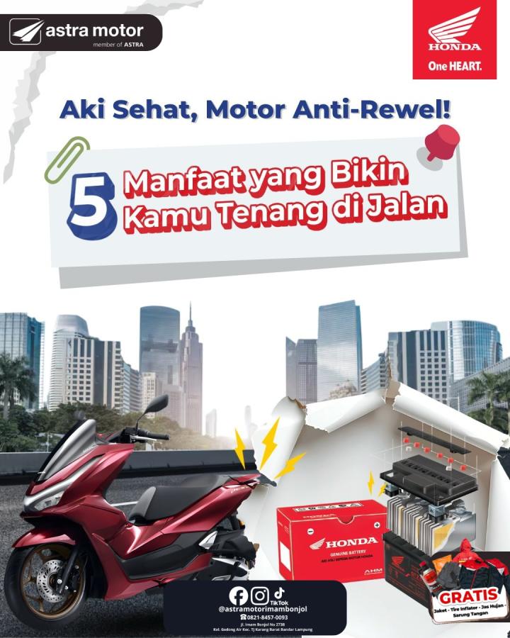 Astra Motor Imam Bonjol Ingatkan Pentingnya Aki Sehat agar Motor Bebas Masalah di Jalan